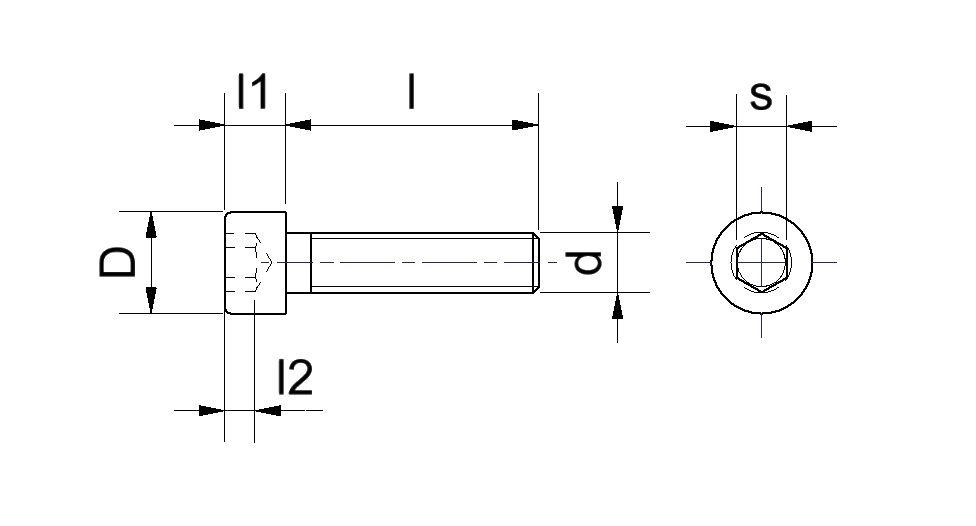 Zylinderkopfschrauben mit Innensechskant DIN912 Kunststoff