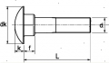 Flachrundschrauben mit Vierkantansatz DIN 603 - M8x20 - Polyamid natur / PA6.6 natur