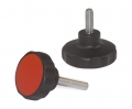 Star Knobs with mounted screw D32.5 mm. M6x14 mm black