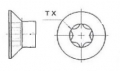 Senkkopfschrauben mit Torx TX25 PA6.6 GF 50% glasfaserverstrkt M5x25 Farbe natur