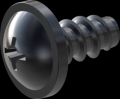 screw for plastic: Screw STS-plus KN6031 2.5x5 - H1 steel, hardened 10.9 Zinc-Nickel-plated,  baked, passivated black/ Cr-VI-free, sealed, 720 h until Fe-Corrosion