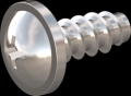 screw for plastic: Screw STS-plus KN6031 2.5x6 - H1 stainless-steel, A2 - 1.4567 Bright-pickled and passivated