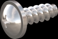 screw for plastic: Screw STS-plus KN6031 3x8 - H1 stainless-steel, A2 - 1.4567 Bright-pickled and passivated