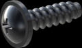 screw for plastic: Screw STS-plus KN6031 3x10 - H1 steel, hardened 10.9 Zinc-Nickel-plated,  baked, passivated black/ Cr-VI-free, sealed, 720 h until Fe-Corrosion