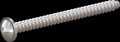 screw for plastic: Screw STS-plus KN6031 3x35 - H1 stainless-steel, A2 - 1.4567 Bright-pickled and passivated