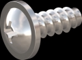 screw for plastic: Screw STS-plus KN6031 4x10 - H2 stainless-steel, A2 - 1.4567 Bright-pickled and passivated