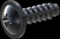 screw for plastic: Screw STS-plus KN6031 4x12 - H2 steel, hardened 10.9 Zinc-Nickel-plated,  baked, passivated black/ Cr-VI-free, sealed, 720 h until Fe-Corrosion