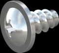 screw for plastic: Screw STS-plus KN6031 4.5x8 - H2 steel, hardened 10.9 zinc-plated 5-7 ?m, baked, blue / transparent passivated