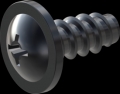 screw for plastic: Screw STS-plus KN6031 4.5x10 - H2 steel, hardened 10.9 Zinc-Nickel-plated,  baked, passivated black/ Cr-VI-free, sealed, 720 h until Fe-Corrosion