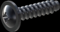 screw for plastic: Screw STS-plus KN6031 4.5x18 - H2 steel, hardened 10.9 Zinc-Nickel-plated,  baked, passivated black/ Cr-VI-free, sealed, 720 h until Fe-Corrosion