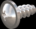screw for plastic: Screw STS-plus KN6031 5x10 - H2 stainless-steel, A2 - 1.4567 Bright-pickled and passivated