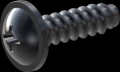 screw for plastic: Screw STS-plus KN6031 6x20 - H3 steel, hardened 10.9 Zinc-Nickel-plated,  baked, passivated black/ Cr-VI-free, sealed, 720 h until Fe-Corrosion