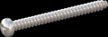 screw for plastic: Screw STS-plus KN6032 2.2x25 - H1 stainless-steel, A2 - 1.4567 Bright-pickled and passivated