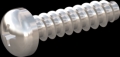 screw for plastic: Screw STS-plus KN6032 2.5x10 - H1 stainless-steel, A2 - 1.4567 Bright-pickled and passivated