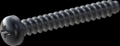 screw for plastic: Screw STS-plus KN6032 2.5x18 - H1 steel, hardened 10.9 Zinc-Nickel-plated,  baked, passivated black/ Cr-VI-free, sealed, 720 h until Fe-Corrosion