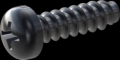 screw for plastic: Screw STS-plus KN6032 3.5x12 - H2 steel, hardened 10.9 Zinc-Nickel-plated,  baked, passivated black/ Cr-VI-free, sealed, 720 h until Fe-Corrosion