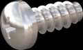 screw for plastic: Screw STS-plus KN6032 5x12 - H2 stainless-steel, A2 - 1.4567 Bright-pickled and passivated