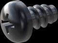 screw for plastic: Screw STS-plus KN6032 6x10 - H3 steel, hardened 10.9 Zinc-Nickel-plated,  baked, passivated black/ Cr-VI-free, sealed, 720 h until Fe-Corrosion