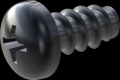 screw for plastic: Screw STS-plus KN6032 6x12 - H3 steel, hardened 10.9 Zinc-Nickel-plated,  baked, passivated black/ Cr-VI-free, sealed, 720 h until Fe-Corrosion