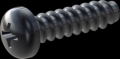 screw for plastic: Screw STS-plus KN6032 6x22 - H3 steel, hardened 10.9 Zinc-Nickel-plated,  baked, passivated black/ Cr-VI-free, sealed, 720 h until Fe-Corrosion