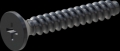 screw for plastic: Screw STS-plus KN6033 2.5x16 - H1 steel, hardened 10.9 Zinc-Nickel-plated,  baked, passivated black/ Cr-VI-free, sealed, 720 h until Fe-Corrosion