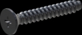 screw for plastic: Screw STS-plus KN6033 3x20 - H1 steel, hardened 10.9 Zinc-Nickel-plated,  baked, passivated black/ Cr-VI-free, sealed, 720 h until Fe-Corrosion