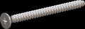 screw for plastic: Screw STS-plus KN6033 3x35 - H1 stainless-steel, A2 - 1.4567 Bright-pickled and passivated