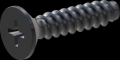 screw for plastic: Screw STS-plus KN6033 4x18 - H2 steel, hardened 10.9 Zinc-Nickel-plated,  baked, passivated black/ Cr-VI-free, sealed, 720 h until Fe-Corrosion