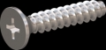 screw for plastic: Screw STS-plus KN6033 4x20 - H2 stainless-steel, A2 - 1.4567 Bright-pickled and passivated