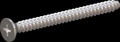 screw for plastic: Screw STS-plus KN6033 4x45 - H2 stainless-steel, A2 - 1.4567 Bright-pickled and passivated