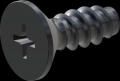 screw for plastic: Screw STS-plus KN6033 4.5x12 - H2 steel, hardened 10.9 Zinc-Nickel-plated,  baked, passivated black/ Cr-VI-free, sealed, 720 h until Fe-Corrosion