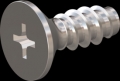 screw for plastic: Screw STS-plus KN6033 4.5x12 - H2 stainless-steel, A2 - 1.4567 Bright-pickled and passivated