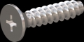 screw for plastic: Screw STS-plus KN6033 4.5x20 - H2 stainless-steel, A2 - 1.4567 Bright-pickled and passivated