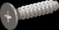 screw for plastic: Screw STS-plus KN6033 5x22 - H2 stainless-steel, A2 - 1.4567 Bright-pickled and passivated