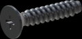 screw for plastic: Screw STS-plus KN6033 5x25 - H2 steel, hardened 10.9 Zinc-Nickel-plated,  baked, passivated black/ Cr-VI-free, sealed, 720 h until Fe-Corrosion