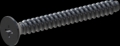 screw for plastic: Screw STS-plus KN6033 5x45 - H2 steel, hardened 10.9 Zinc-Nickel-plated,  baked, passivated black/ Cr-VI-free, sealed, 720 h until Fe-Corrosion