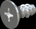 screw for plastic: Screw STS-plus KN6033 6x12 - H3 steel, hardened 10.9 zinc-plated 5-7 ?m, baked, blue / transparent passivated