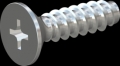 screw for plastic: Screw STS-plus KN6033 6x22 - H3 steel, hardened 10.9 zinc-plated 5-7 ?m, baked, blue / transparent passivated