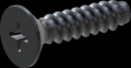 screw for plastic: Screw STS-plus KN6033 6x25 - H3 steel, hardened 10.9 Zinc-Nickel-plated,  baked, passivated black/ Cr-VI-free, sealed, 720 h until Fe-Corrosion