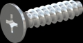 screw for plastic: Screw STS-plus KN6033 6x25 - H3 steel, hardened 10.9 zinc-plated 5-7 ?m, baked, blue / transparent passivated