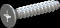 screw for plastic: Screw STS-plus KN6033 6x30 - H3 steel, hardened 10.9 zinc-plated 5-7 ?m, baked, blue / transparent passivated