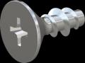 screw for plastic: Screw STS KN1033-Neu 4x10 - H2 steel, hardened 10.9 zinc-plated 5-7 ?m, baked, blue / transparent passivated