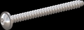 screw for plastic: Screw STS-plus KN6038 2.2x25 - T6 stainless-steel, A2 - 1.4567 Bright-pickled and passivated