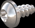 screw for plastic: Screw STS-plus KN6038 2.5x5 - T8 stainless-steel, A2 - 1.4567 Bright-pickled and passivated