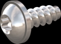 screw for plastic: Screw STS-plus KN6038 2.5x6 - T8 stainless-steel, A2 - 1.4567 Bright-pickled and passivated