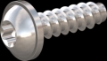 screw for plastic: Screw STS-plus KN6038 3x10 - T10 stainless-steel, A2 - 1.4567 Bright-pickled and passivated