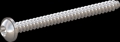 screw for plastic: Screw STS-plus KN6038 3x35 - T10 stainless-steel, A2 - 1.4567 Bright-pickled and passivated