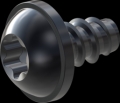 screw for plastic: Screw STS-plus KN6038 3.5x6 - T15 steel, hardened 10.9 Zinc-Nickel-plated,  baked, passivated black/ Cr-VI-free, sealed, 720 h until Fe-Corrosion