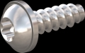 screw for plastic: Screw STS-plus KN6038 3.5x10 - T15 stainless-steel, A2 - 1.4567 Bright-pickled and passivated