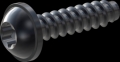 screw for plastic: Screw STS-plus KN6038 3.5x14 - T15 steel, hardened 10.9 Zinc-Nickel-plated,  baked, passivated black/ Cr-VI-free, sealed, 720 h until Fe-Corrosion